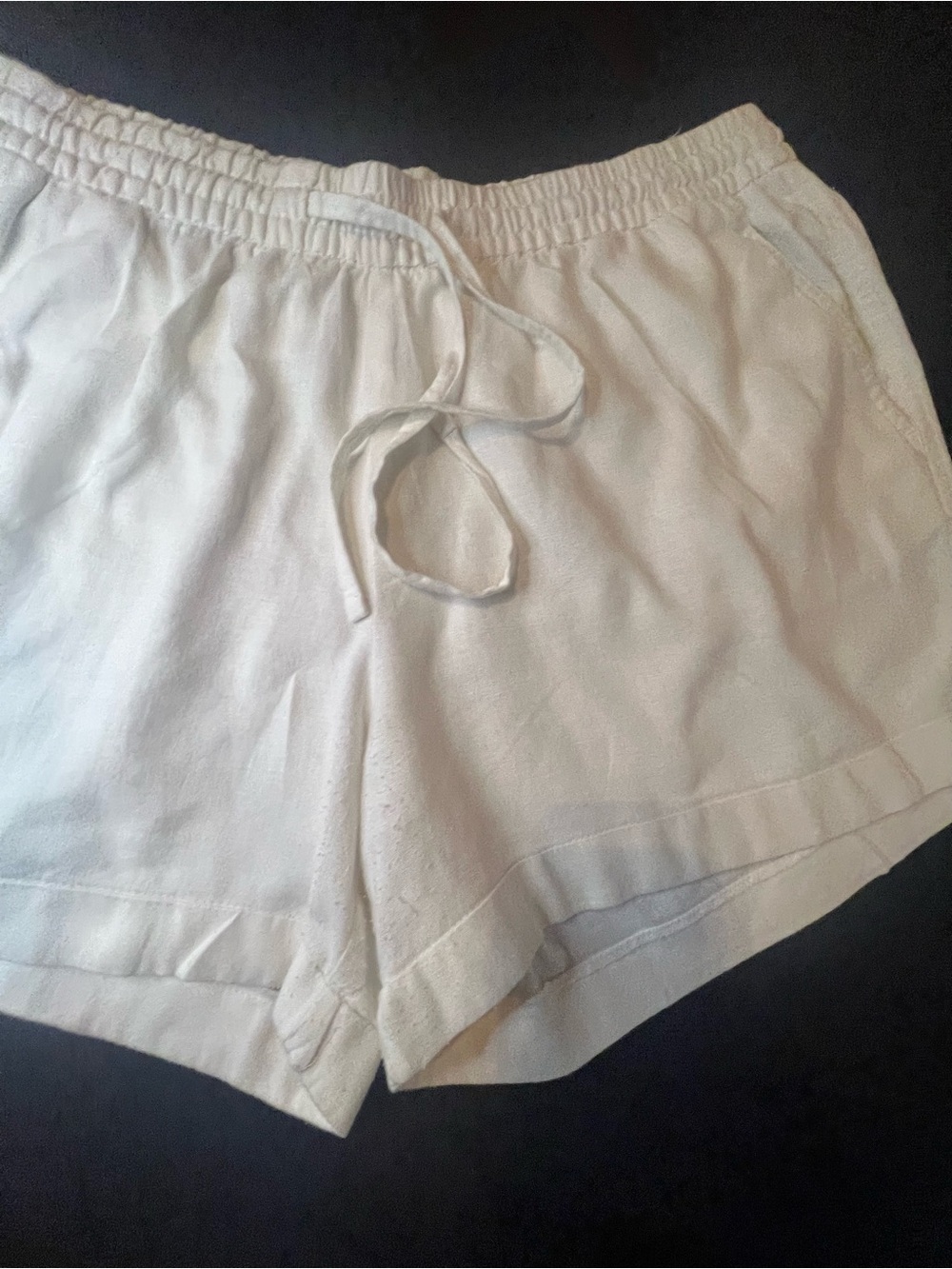 Old Navy Linen Blend Women's Drawstring Waist Shorts with Side & Back Pockets